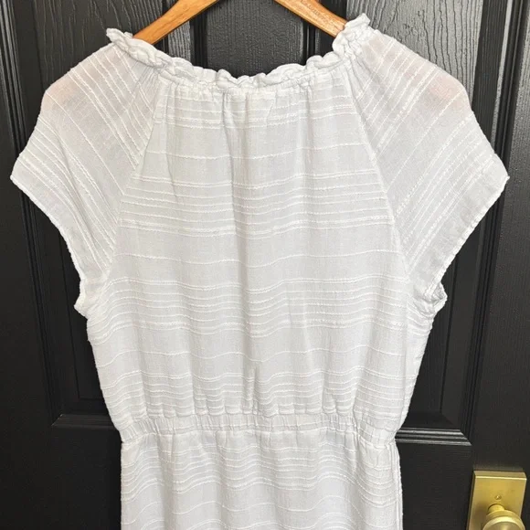 Cloth and Stone White Ruffle Sleeve Dress - Picture 5 of 5